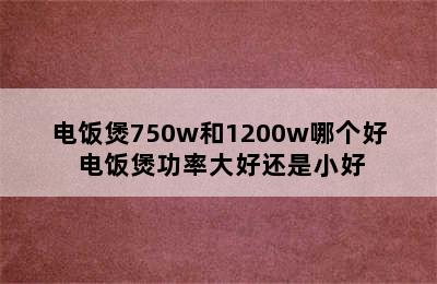 电饭煲750w和1200w哪个好 电饭煲功率大好还是小好